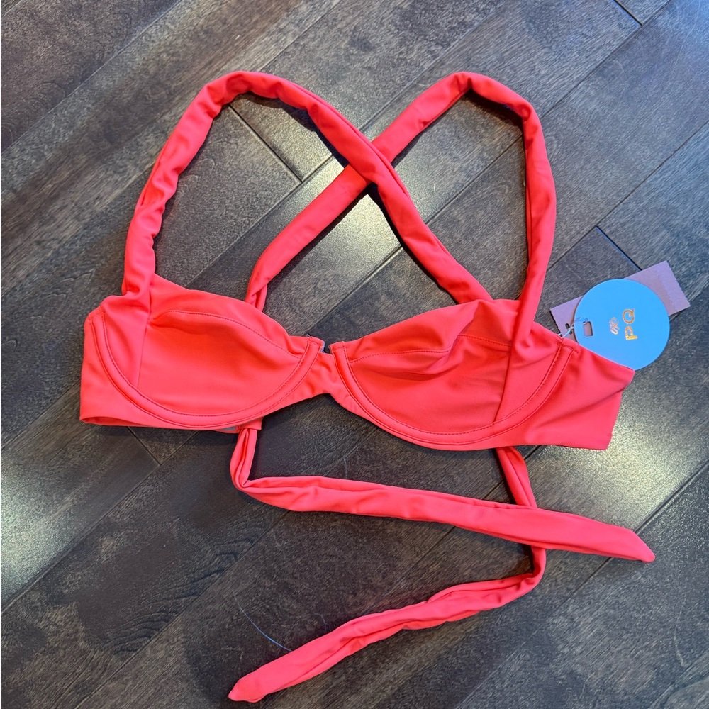 NWT PQ swim Perla halter top size small